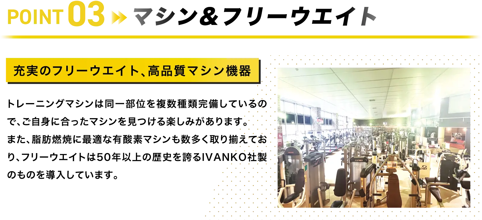 point3マシーン&フリーウエイト